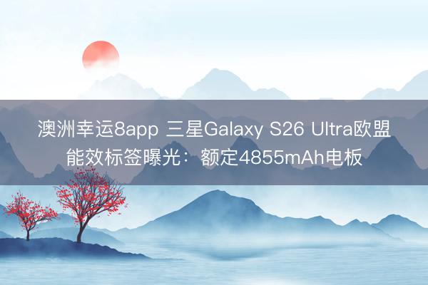 澳洲幸運8app 三星Galaxy S26 Ultra歐盟能效標簽曝光：額定4855mAh電板
